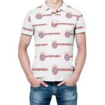 Bayern München Kurzärmelige Herrenhemden, Passform Sommer Kurzarm Casual Button-Down Hemden