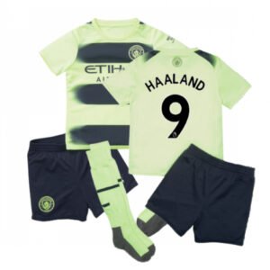 Man City Erling Haaland 9 Kinder Third Trikot Mini Kit 2022-2023