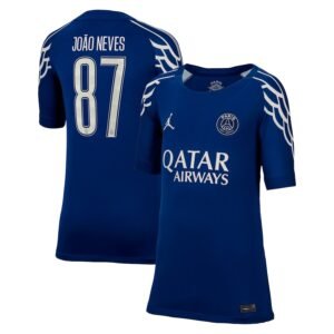 Paris Saint-Germain João Neves 87 Fourth Trikot 2024-2025