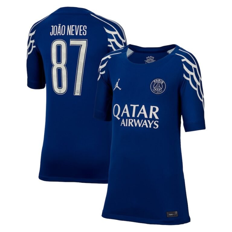 Paris Saint-Germain João Neves 87 Fourth Trikot 2024-2025