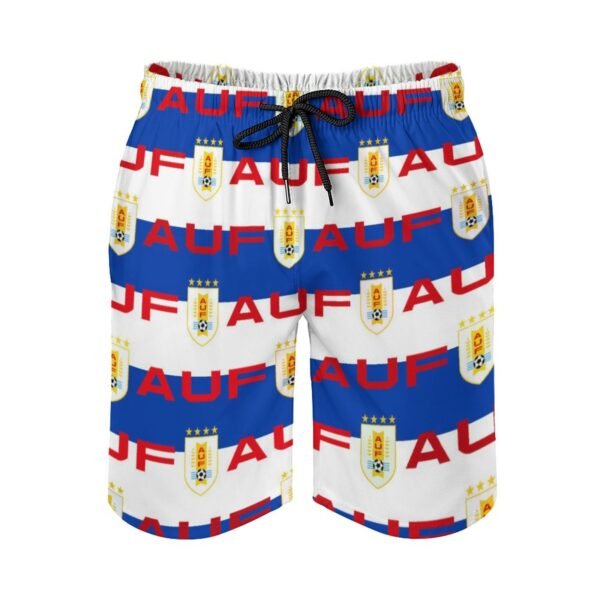 Uruguay Herren Badehose Schnelltrocknende Strandshorts Mit Tasche Kordelzug Shorts