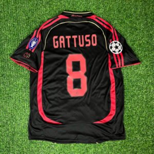AC Mailand Gennaro Gattuso 8 UCL Third Retro Trikot 2006-2007
