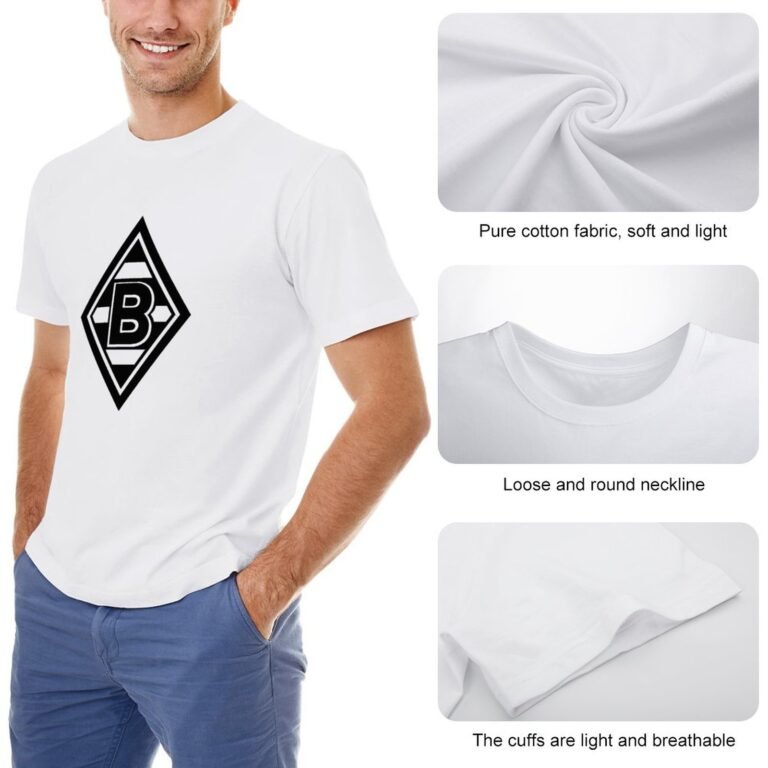 Monchengladbach Core Stretch Slim Cneck Gildan Tee T-Shirt Herren