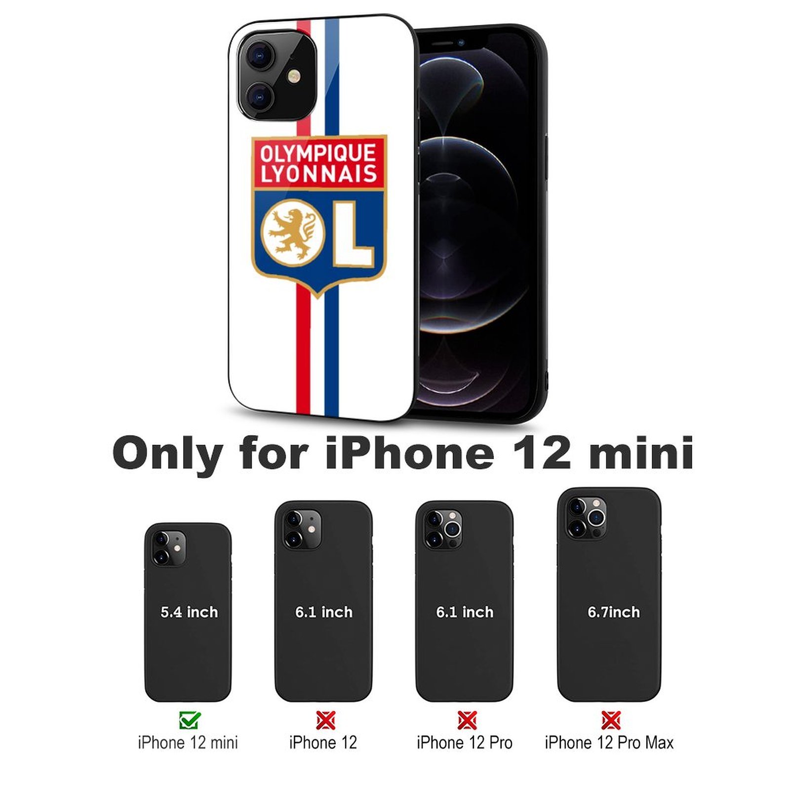 Olympique Lyonnais Stoßfest Glaskasten Handyhüllen & Cover Für IPhone 12 Olympique Lyonnais Stoßfest Glaskasten Handyhüllen & Cover Für IPhone 12