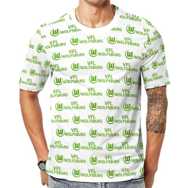 VfL Wolfsburg Unisex 3D Vollständig Druck Kurzarm T-Shirts Beiläufige Tee Tops