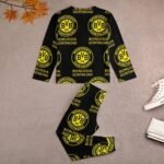 Borussia Dortmund Langarm Pyjama-Set Schlafanzüge Kinder Baumwolle Nachtwäsche Für Mädchen Jungen