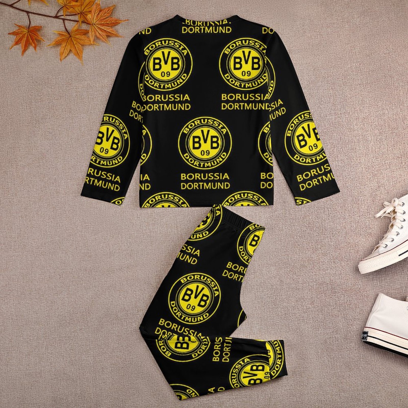 Borussia Dortmund Langarm Pyjama-Set Schlafanzüge Kinder Baumwolle Nachtwäsche Für Mädchen Jungen Borussia Dortmund Langarm Pyjama-Set Schlafanzüge Kinder Baumwolle Nachtwäsche Für Mädchen Jungen