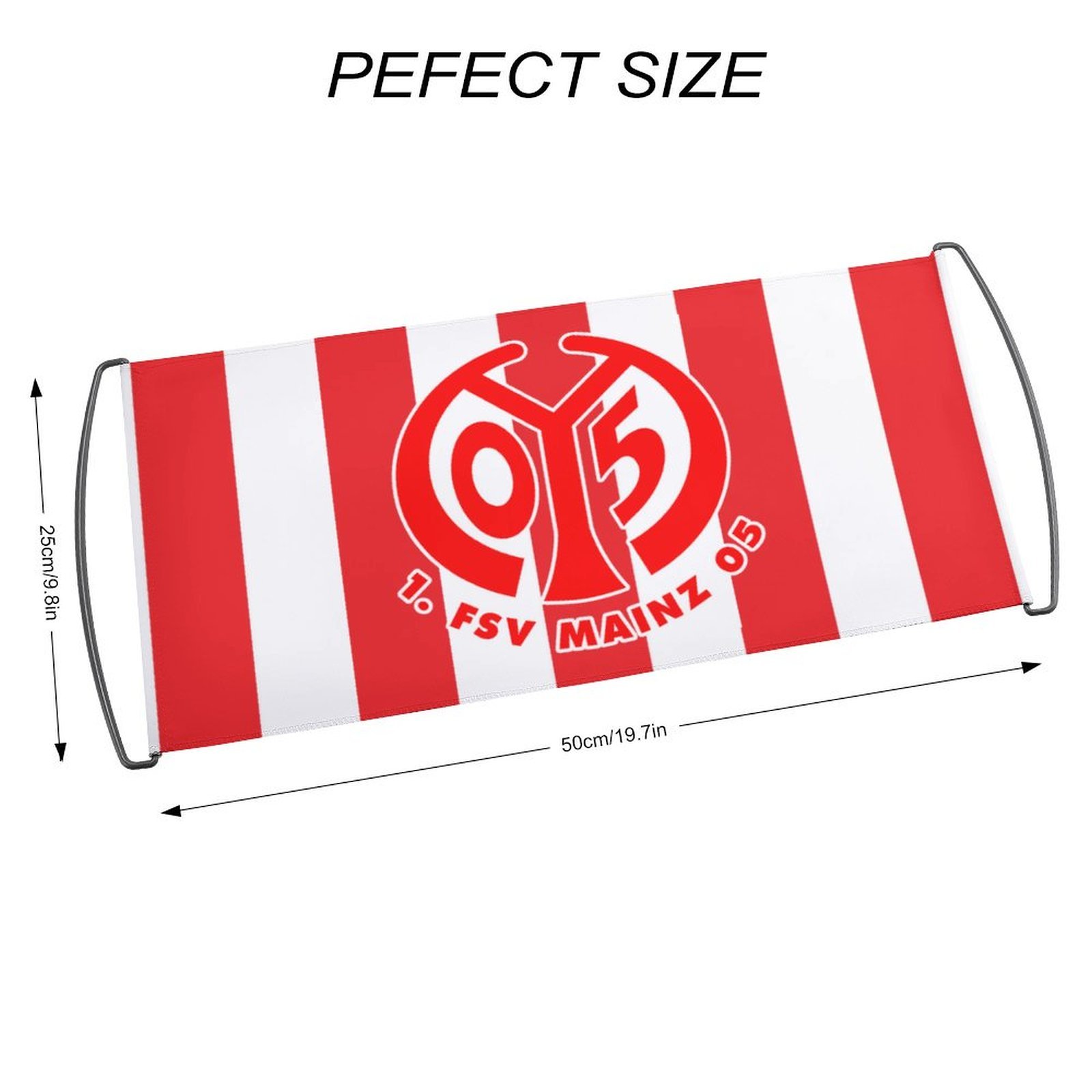 FSV Mainz 05 Transparente Beim Fußballspiel, Fans Schwenken Fahnen FSV Mainz 05 Transparente Beim Fußballspiel, Fans Schwenken Fahnen