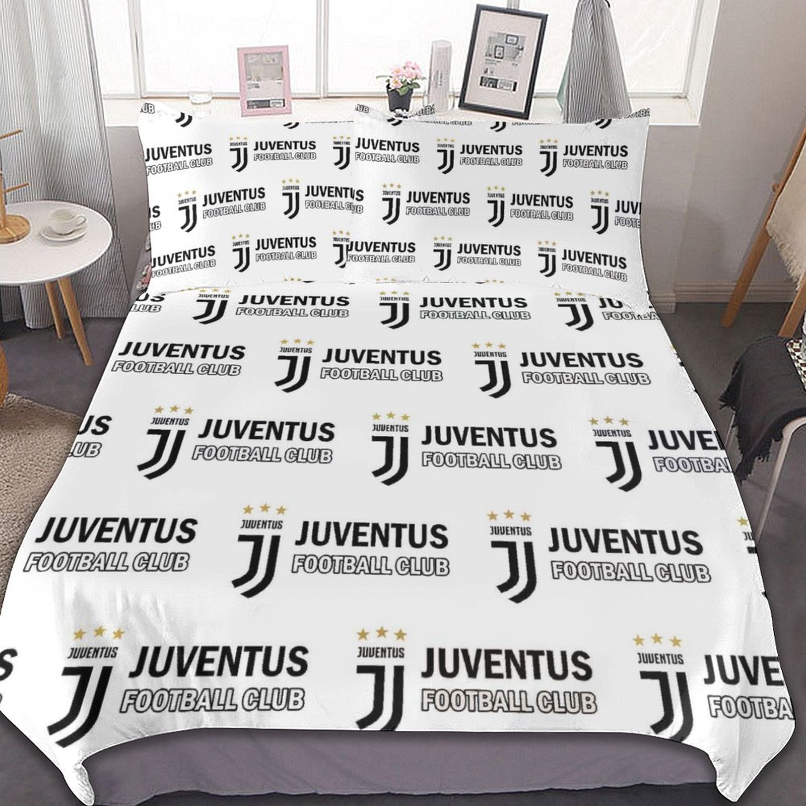 Juventus FC Bettwäscheset 3 Stück Kinder Erwachsene Steppdeckenbezug Steppdeckenbezug Multi Size Laken Set Juventus FC Bettwäscheset 3 Stück Kinder Erwachsene Steppdeckenbezug Steppdeckenbezug Multi Size Laken Set