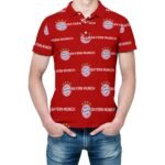 Bayern München Kurzärmelige Herrenhemden, Passform Sommer Kurzarm Casual Button-Down Hemden