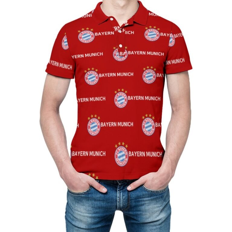 Bayern München Kurzärmelige Herrenhemden, Passform Sommer Kurzarm Casual Button-Down Hemden