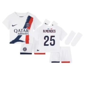PSG Nuno Mendes 25 Auswärtstrikot Kinder Mini Kit 2024-2025