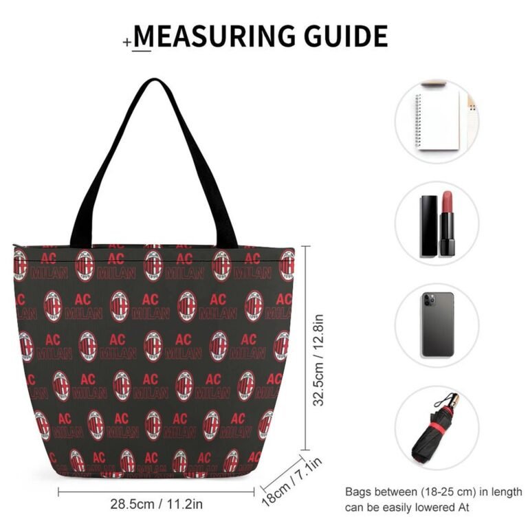 AC Mailand Frauen Tragetasche Oxford-Stoff Einkaufsbeutel Tote Bag