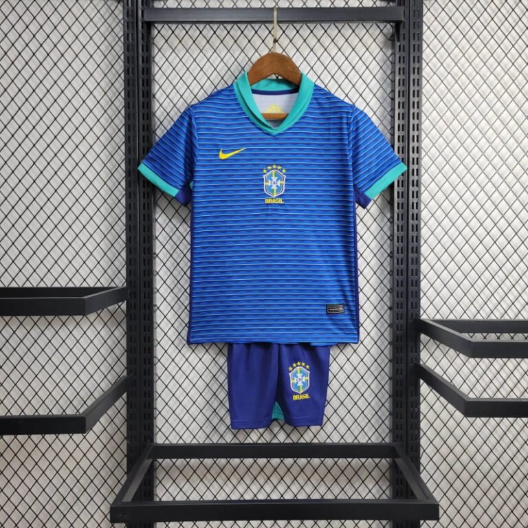 Brasilien Auswärtstrikot Kinder Minikit 2024-2025 - Blau