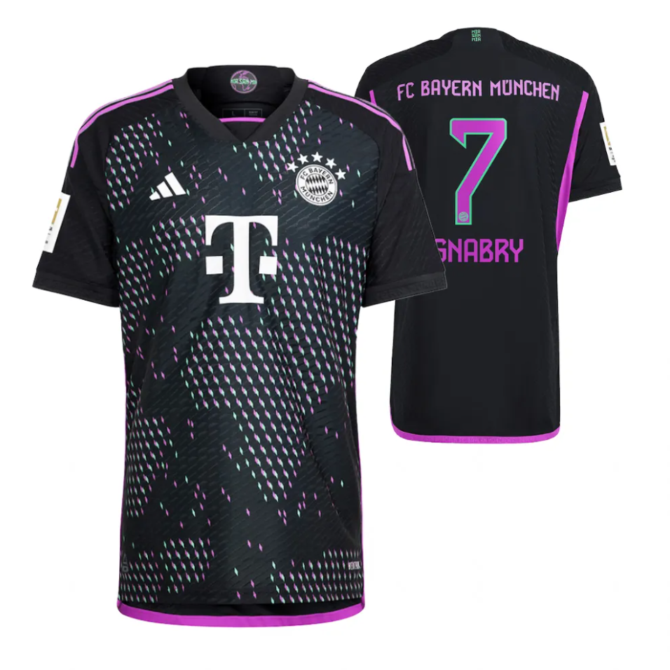 FC Bayern München Serge Gnabry 7 Away Trikot 2023-2024 FC Bayern München Serge Gnabry 7 Away Trikot 2023-2024