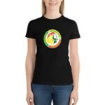 Senegal Damen Kurzarm Rundhals T-Shirt Casual Sommer Tops