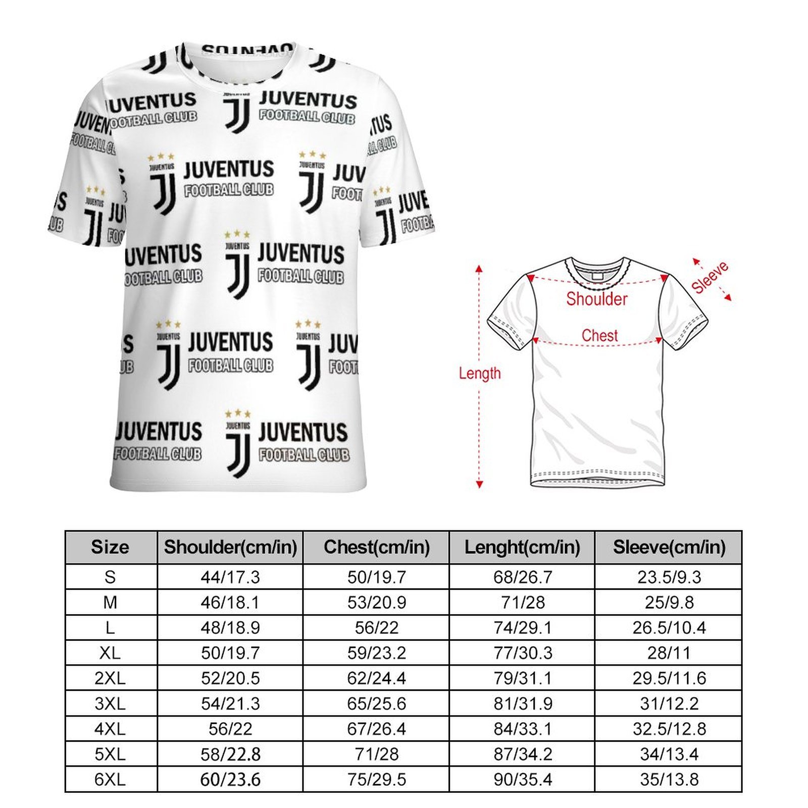 Juventus FC Unisex 3D Vollständig Druck Kurzarm T-Shirts Beiläufige Tee Tops Juventus FC Unisex 3D Vollständig Druck Kurzarm T-Shirts Beiläufige Tee Tops
