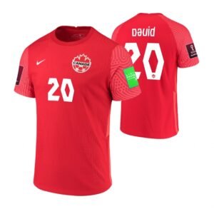 Kanada Jonathan David 20 Home Trikot WM 2022
