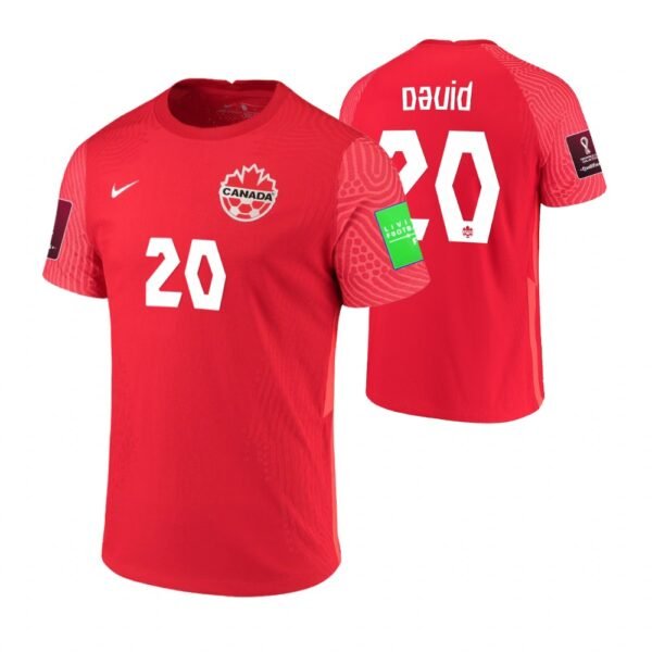 Kanada Jonathan David 20 Home Trikot WM 2022