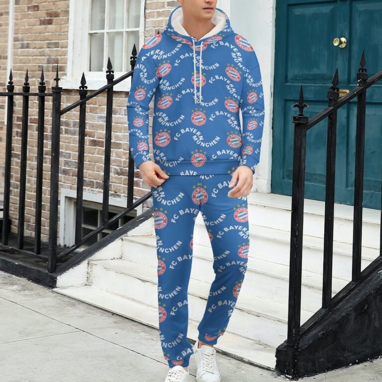 Bayern München Lässiges Sweatshirt-Set 2 Sätze Kapuzen-Sweatpants
