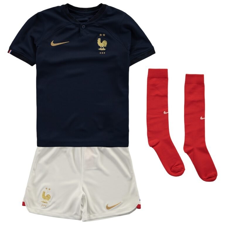 Frankreich Kylian Mbappé 10 Heimtrikot Kinder Minikit WM 2022