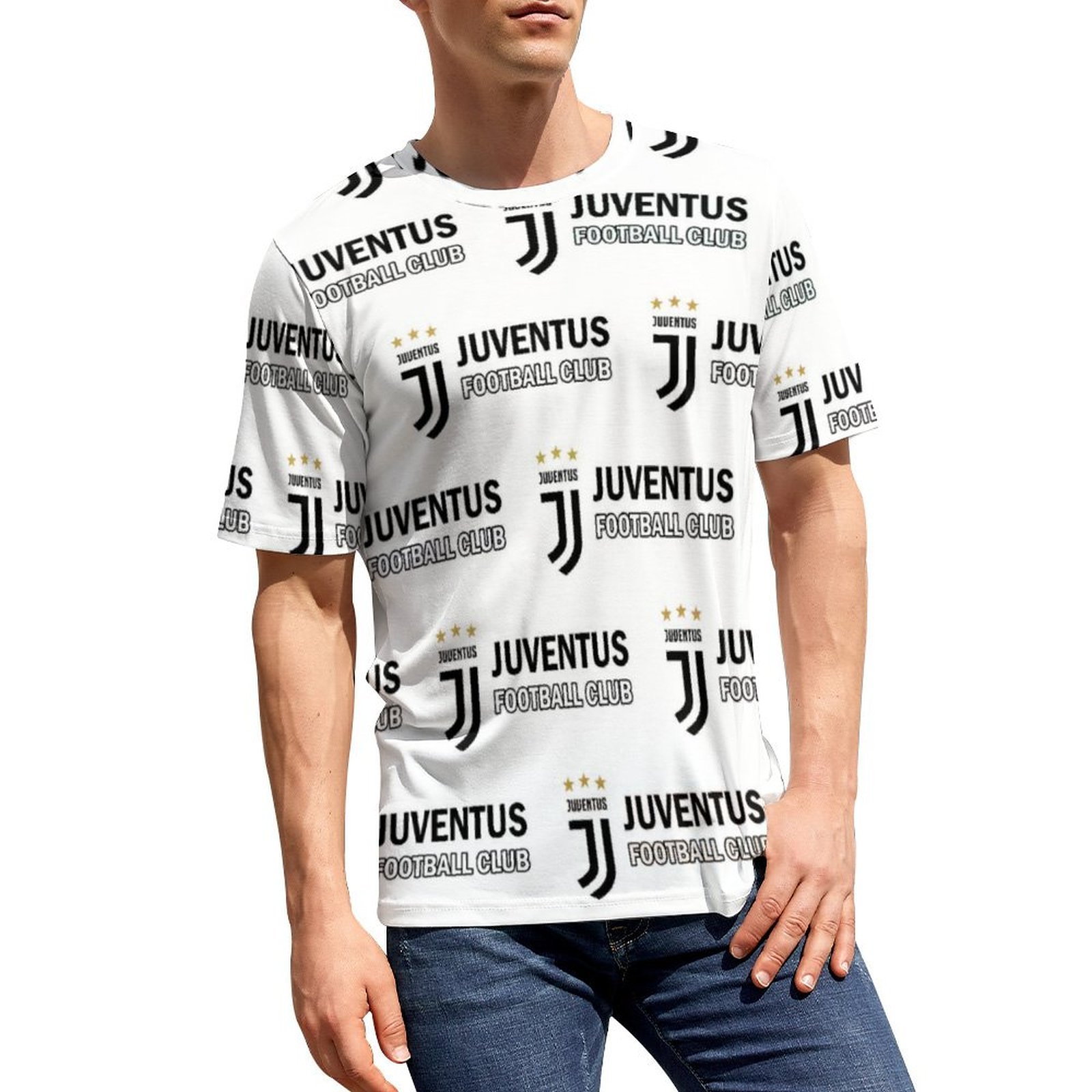 Juventus FC Unisex 3D Vollständig Druck Kurzarm T-Shirts Beiläufige Tee Tops Juventus FC Unisex 3D Vollständig Druck Kurzarm T-Shirts Beiläufige Tee Tops