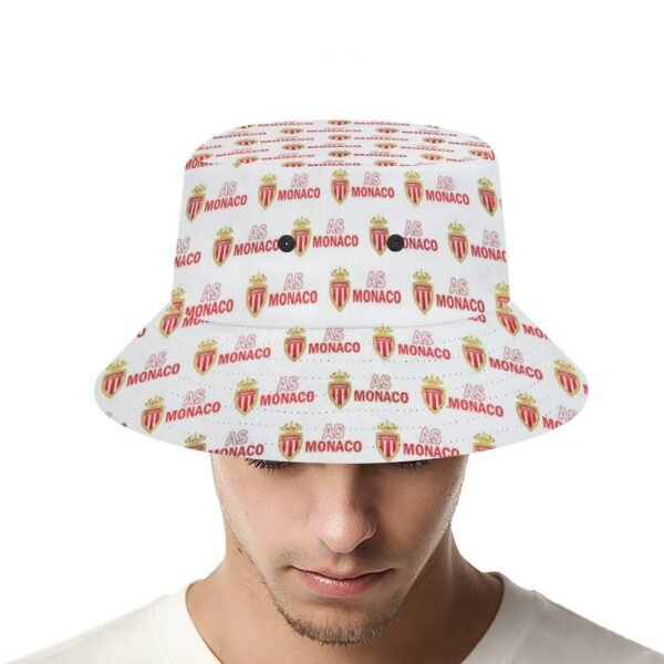 AS Monaco Karomuster Sommer Sonnenhut Reversible Bucket Hat
