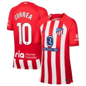 Atletico Madrid Angel Correa 10 Home Trikot 2023-2024 (Mit Riyadh Sponsors)