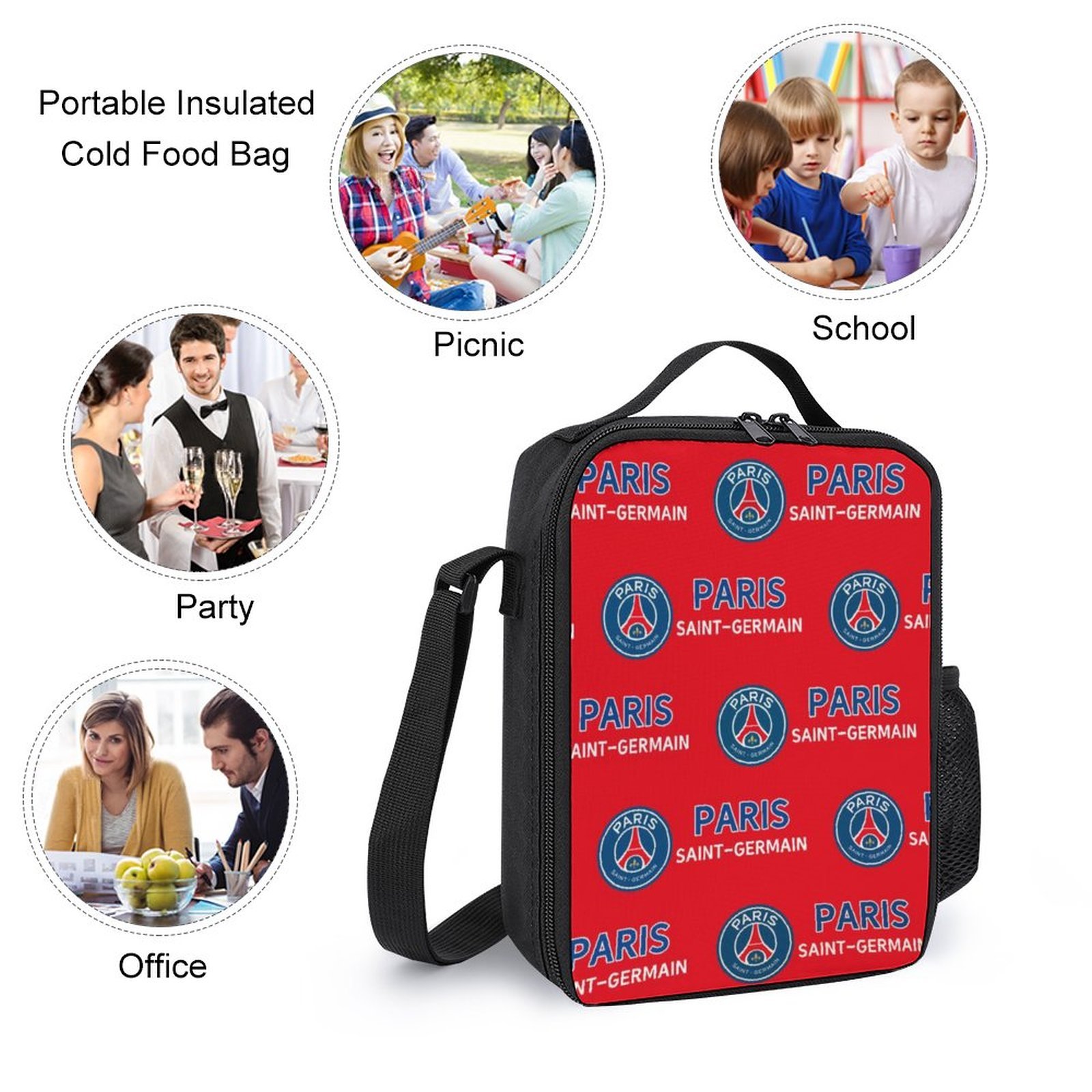 Paris Saint-Germain Student Schulranzen Lunchbag Stifttasche Kombination Paris Saint-Germain Student Schulranzen Lunchbag Stifttasche Kombination
