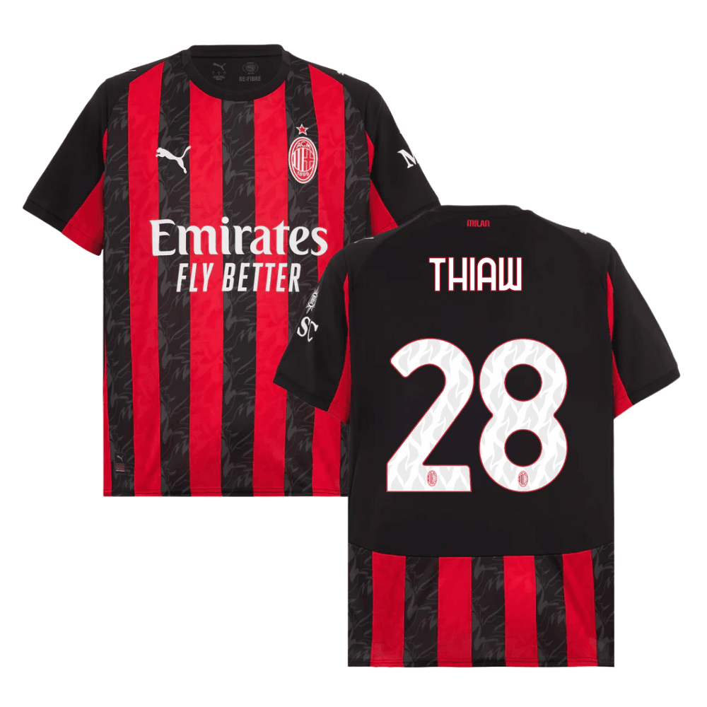 AC Mailand Malick Thiaw 28 Home Trikot 2025-2026 AC Mailand Malick Thiaw 28 Home Trikot 2025-2026