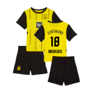 Borussia Dortmund Youssoufa Moukoko 18 Heimtrikot Kinder 2024-2025