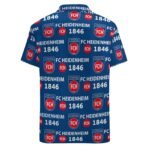 FC Heidenheim Kurzärmelige Herrenhemden, Passform Sommer Kurzarm Casual Button-Down Hemden