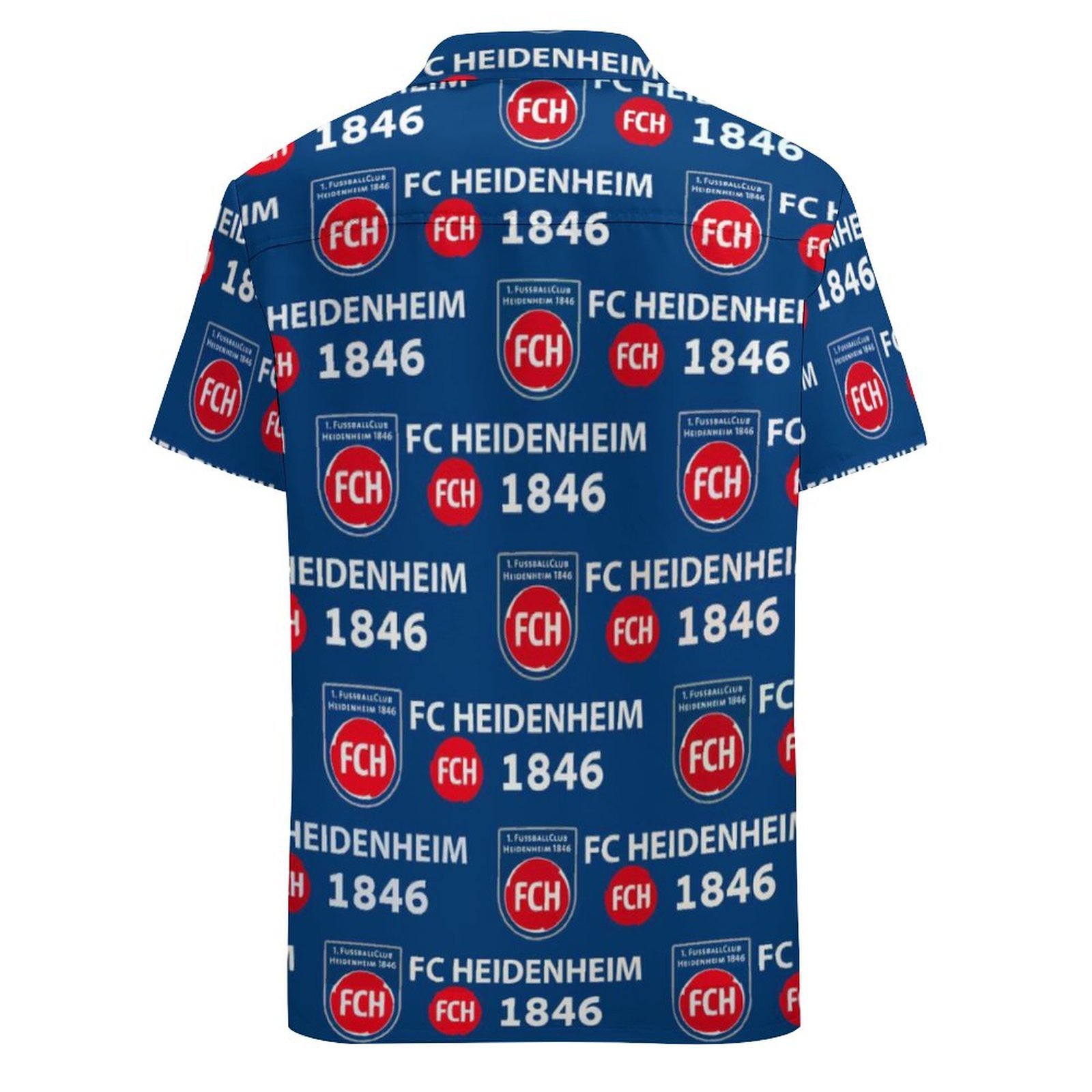 FC Heidenheim Kurzärmelige Herrenhemden, Passform Sommer Kurzarm Casual Button-Down Hemden FC Heidenheim Kurzärmelige Herrenhemden, Passform Sommer Kurzarm Casual Button-Down Hemden