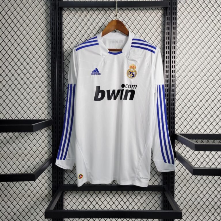 Real Madrid Retro Langarm Home Trikot 2010-2011 - Weiß