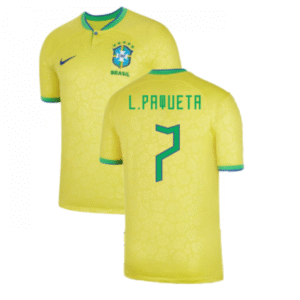 Brasilien Lucas Paquetá 7 Home Trikot WM 2022