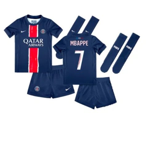 PSG Kylian Mbappe 7 Heimtrikot Kinder Mini Kit 2024-2025
