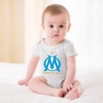 Olympique De Marseille Baby Bodysuit Strampler Schlafanzug Mit Kurzen Ärmeln