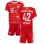 Bayern München Jamal Musiala 42 Heimtrikot Kinder Mini Kit 2022-2023