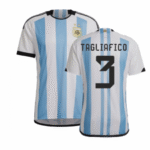 Argentinien Nicolás Tagliafico 3 Home Trikot WM 2022