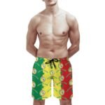 Senegal Herren Badehose Schnelltrocknende Strandshorts Mit Tasche Kordelzug Shorts