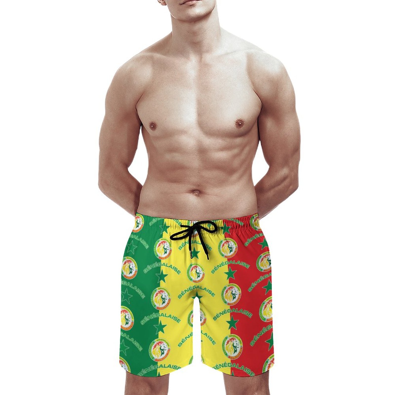 Senegal Herren Badehose Schnelltrocknende Strandshorts Mit Tasche Kordelzug Shorts Senegal Herren Badehose Schnelltrocknende Strandshorts Mit Tasche Kordelzug Shorts