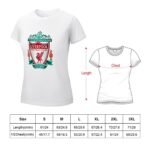 FC Liverpool Damen Kurzarm Rundhals T-Shirt Casual Sommer Tops