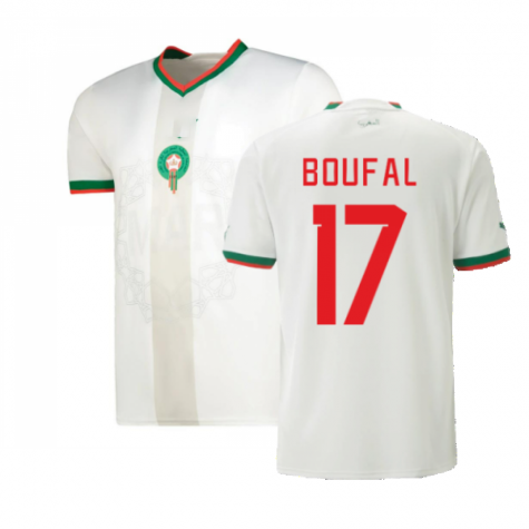 Marokko Sofiane Boufal 17 Away Trikot WM 2022 Marokko Sofiane Boufal 17 Away Trikot WM 2022