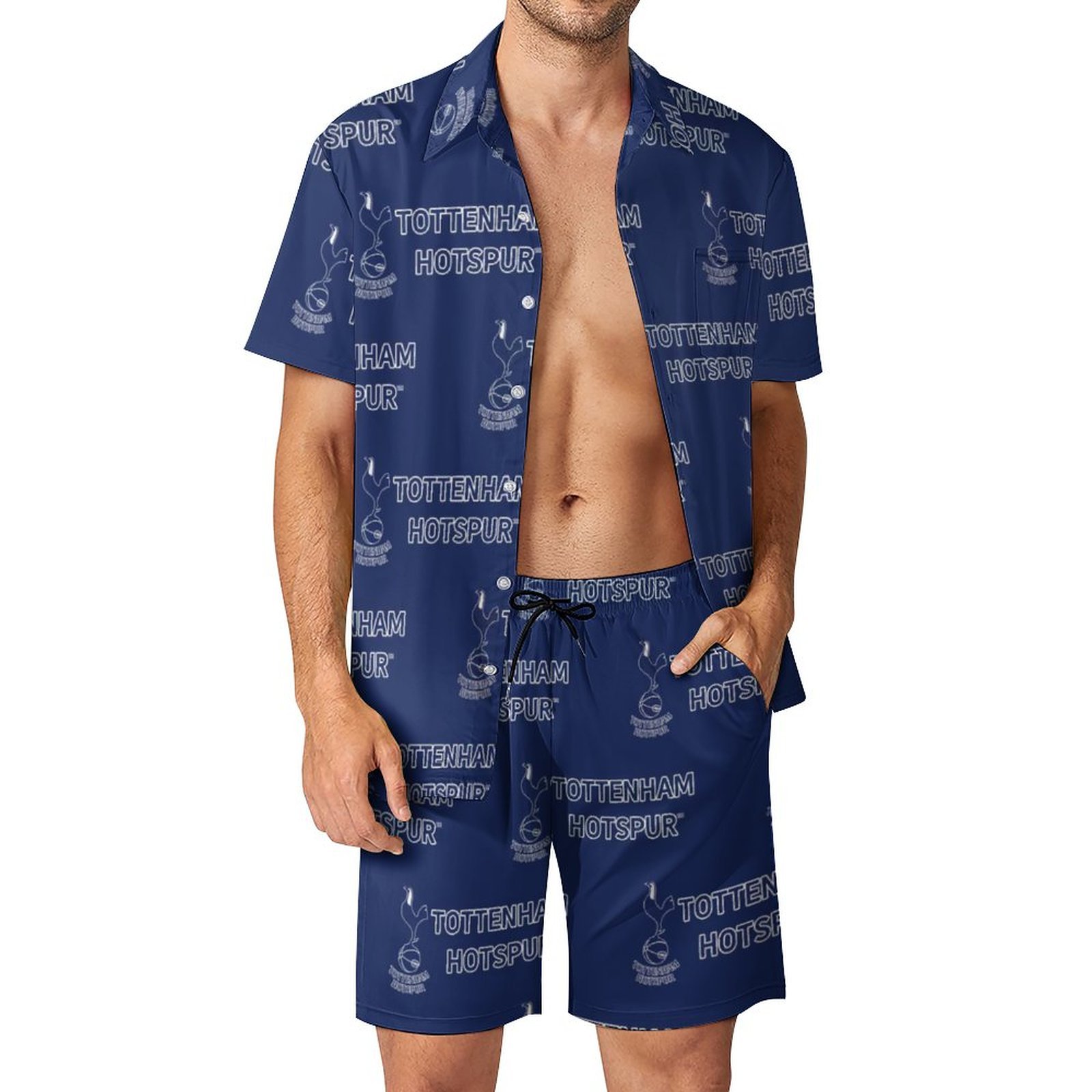 Tottenham Hotspur Lässiges Strandbekleidungsset Kurzärmeliges Hemd Plus Strandhose Tottenham Hotspur Lässiges Strandbekleidungsset Kurzärmeliges Hemd Plus Strandhose