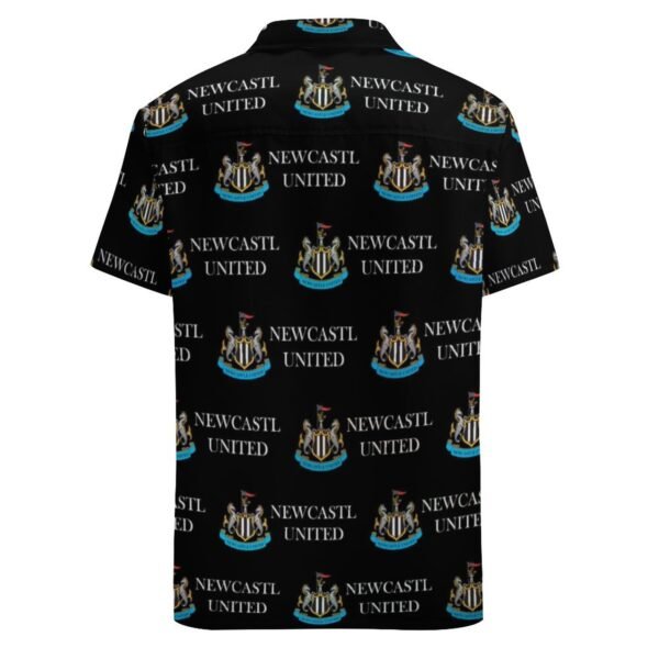 Newcastle United Kurzärmelige Herrenhemden, Passform Sommer Kurzarm Casual Button-Down Hemden