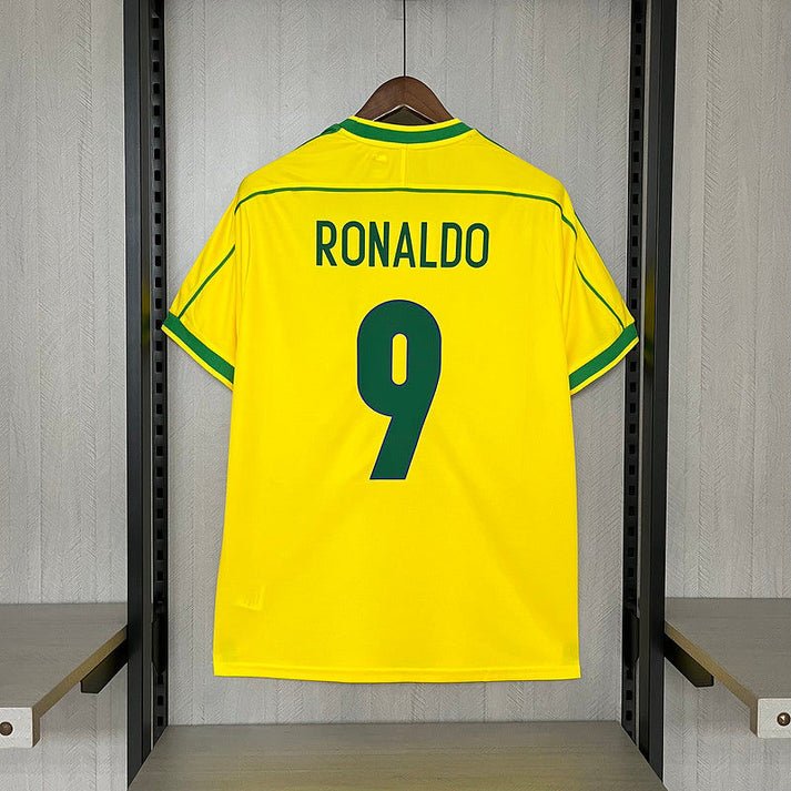 Brasilien Ronaldo 9 Home Retro Trikot WM 1998