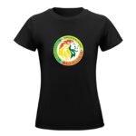Senegal Damen Kurzarm Rundhals T-Shirt Casual Sommer Tops