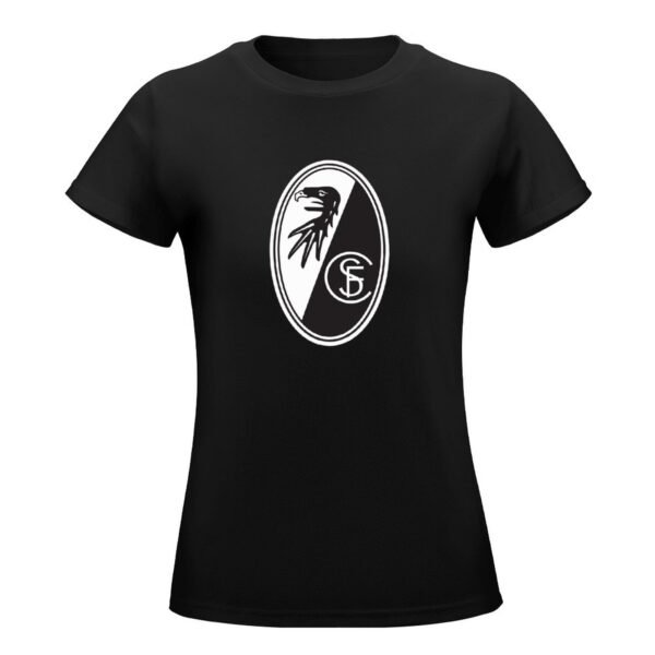 SC Freiburg Damen Kurzarm Rundhals T-Shirt Casual Sommer Tops