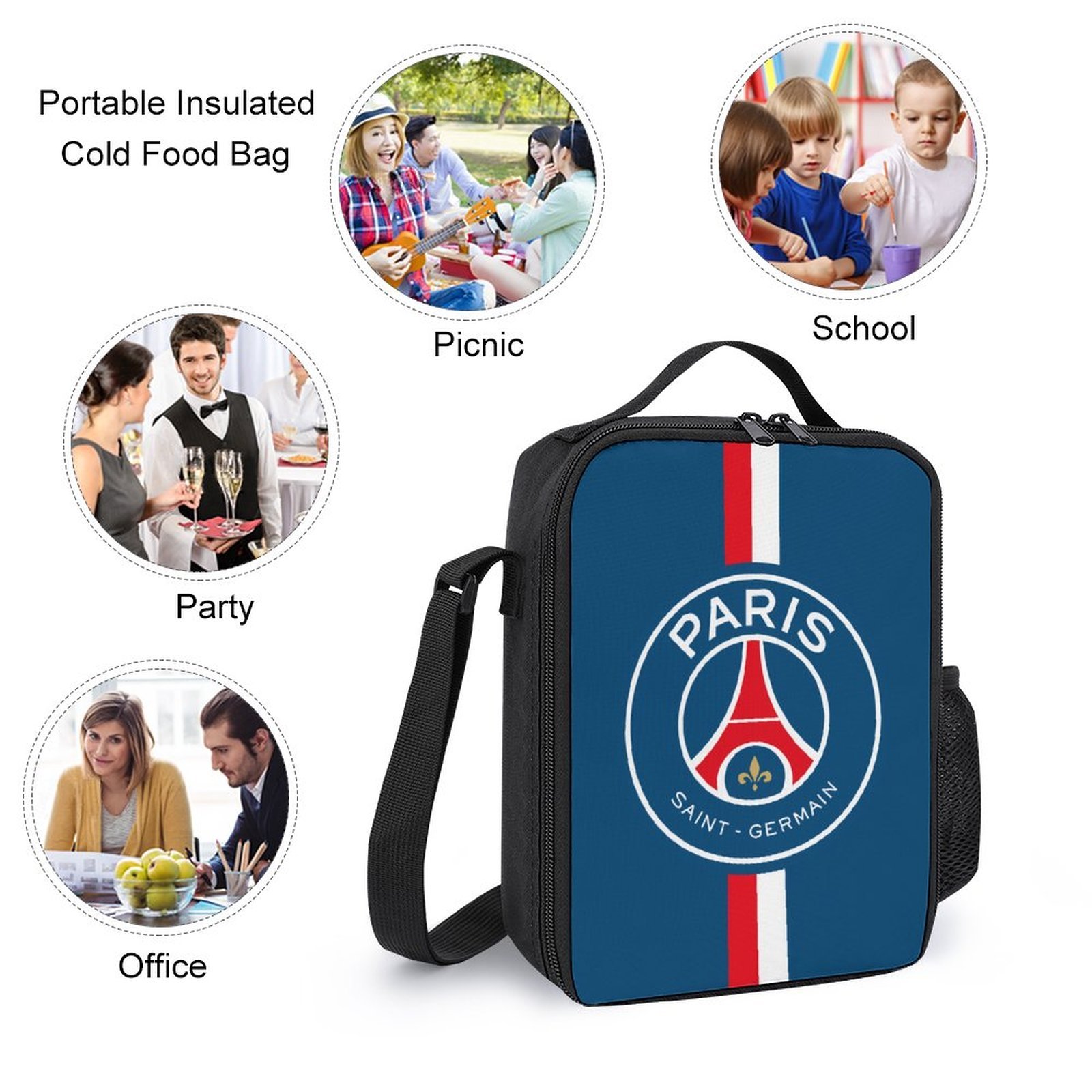 Paris Saint-Germain Student Schulranzen Lunchbag Stifttasche Kombination Paris Saint-Germain Student Schulranzen Lunchbag Stifttasche Kombination