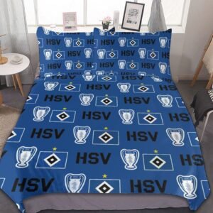 Hamburger SV Bettwäscheset 3 Stück Kinder Erwachsene Steppdeckenbezug Steppdeckenbezug Multi Size Laken Set